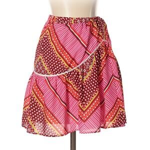 Banana Republic brightly patterned hot pink skirt, med